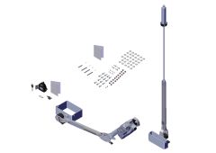 Rite-Lock Power Arm Kit, Pass Stowing / Ext Pivot & Multi Flex Arm for 3" Axle-No 6ga Wire-12V TS